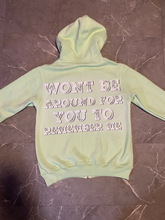 “MINT PASTEL” Zip Fleece Hoodie