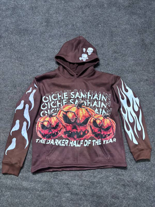 “OICHE SAMHAIN” Brown Hoodie