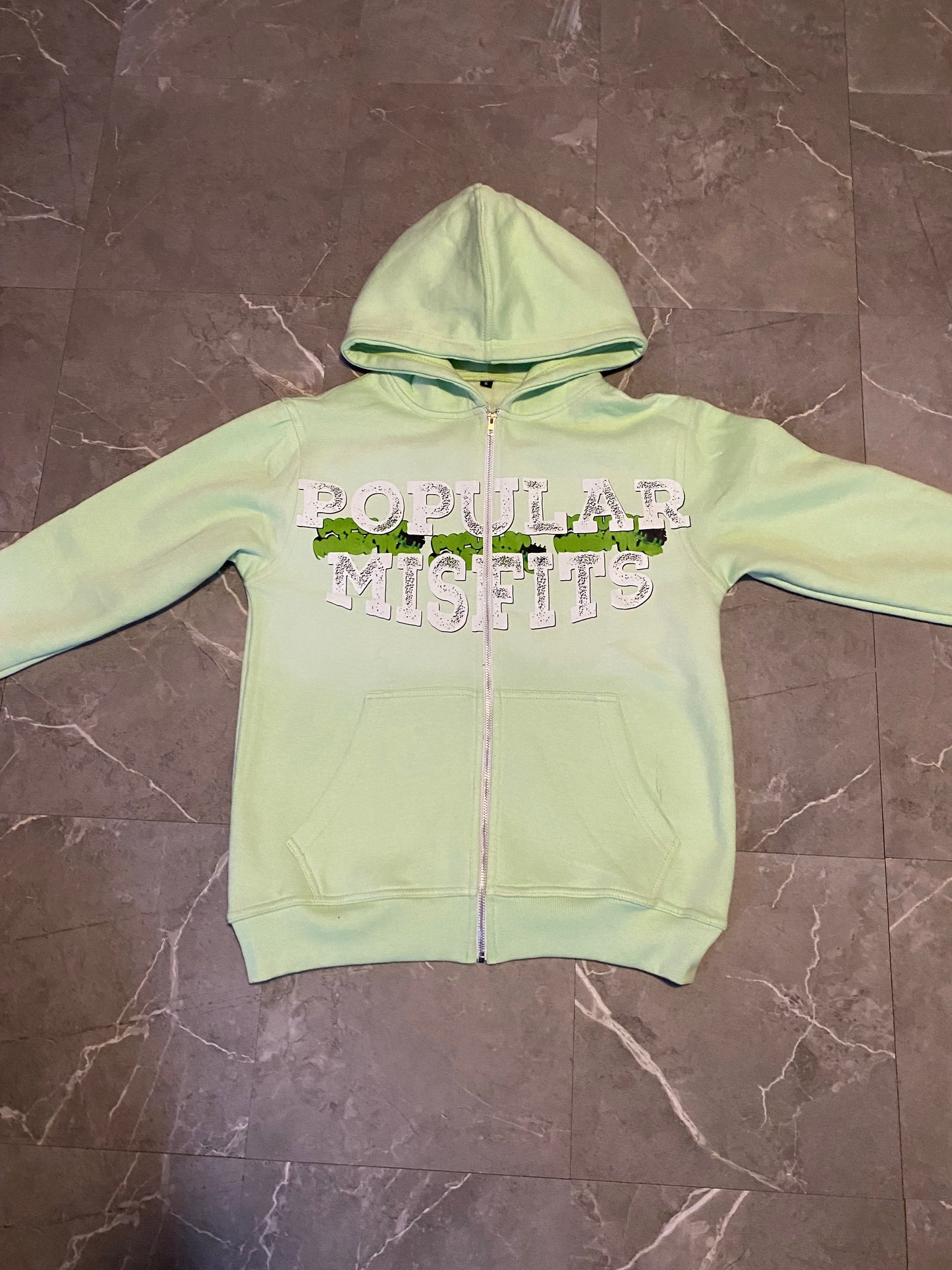 “MINT PASTEL” Zip Fleece Hoodie