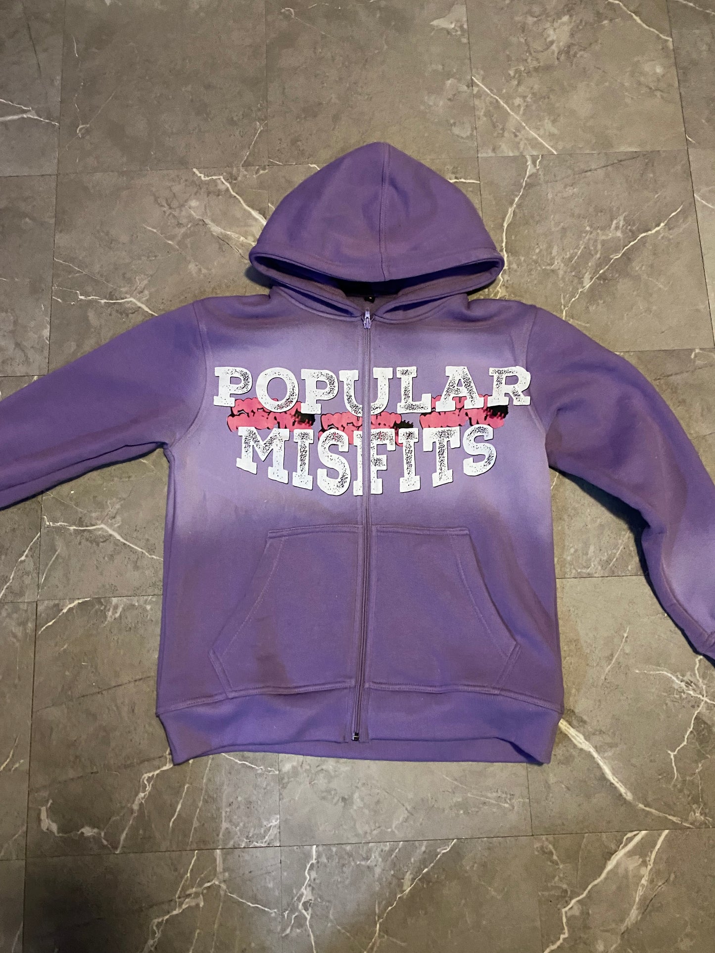“ORCHID PASTEL” Zip Fleece Hoodie