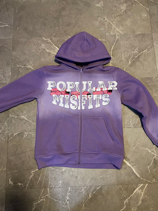 “ORCHID PASTEL” Zip Fleece Hoodie