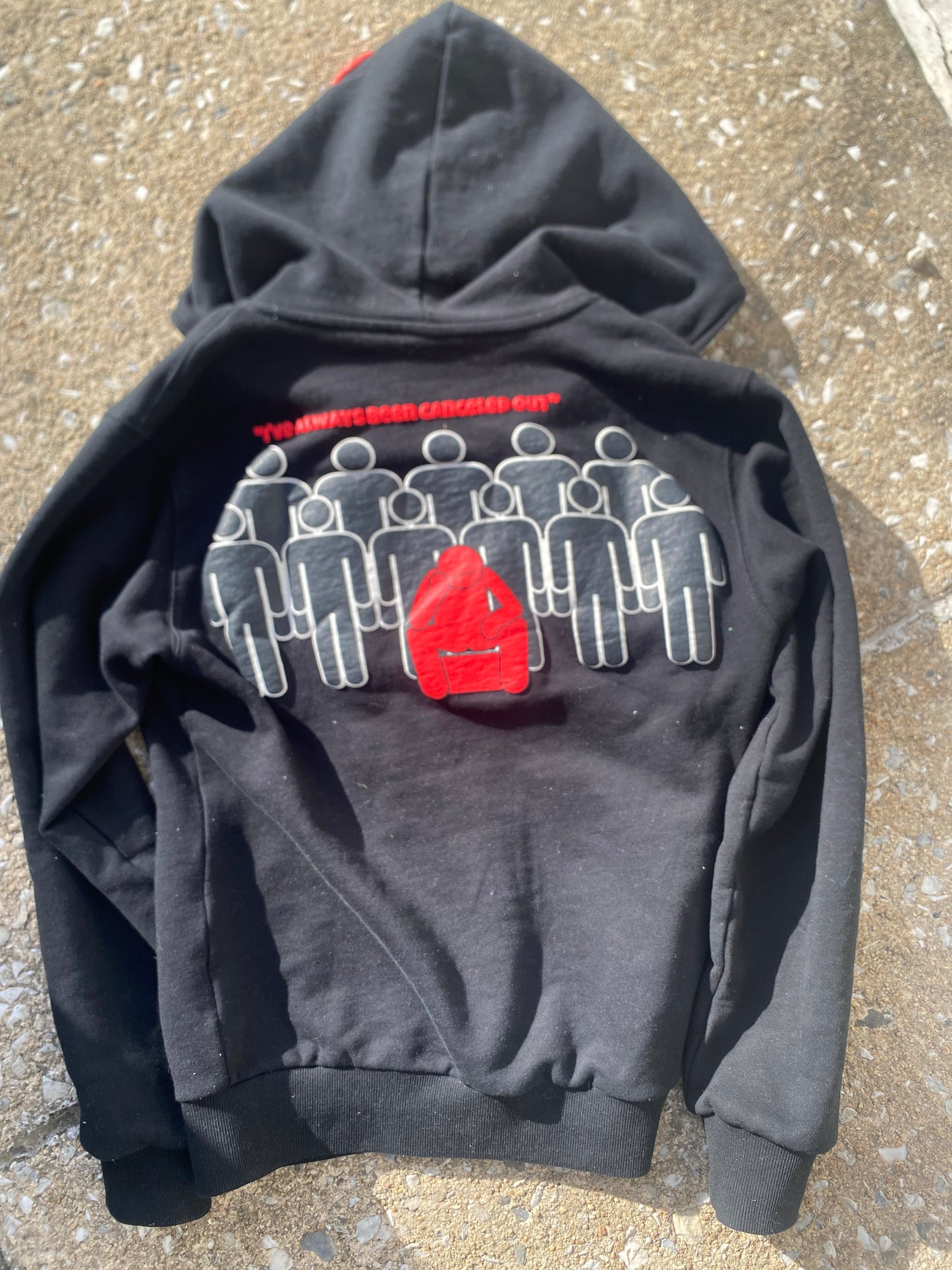 “CANCELED OUT” FULL ZIP-UP HOODIE